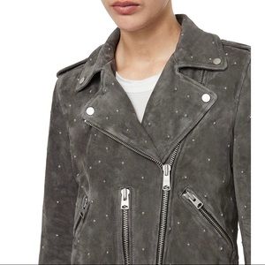All Saints x Balfern Star Suede Biker Jacket